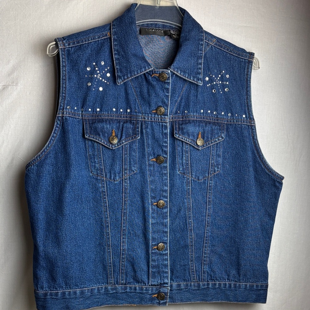 Studded Denim Vest